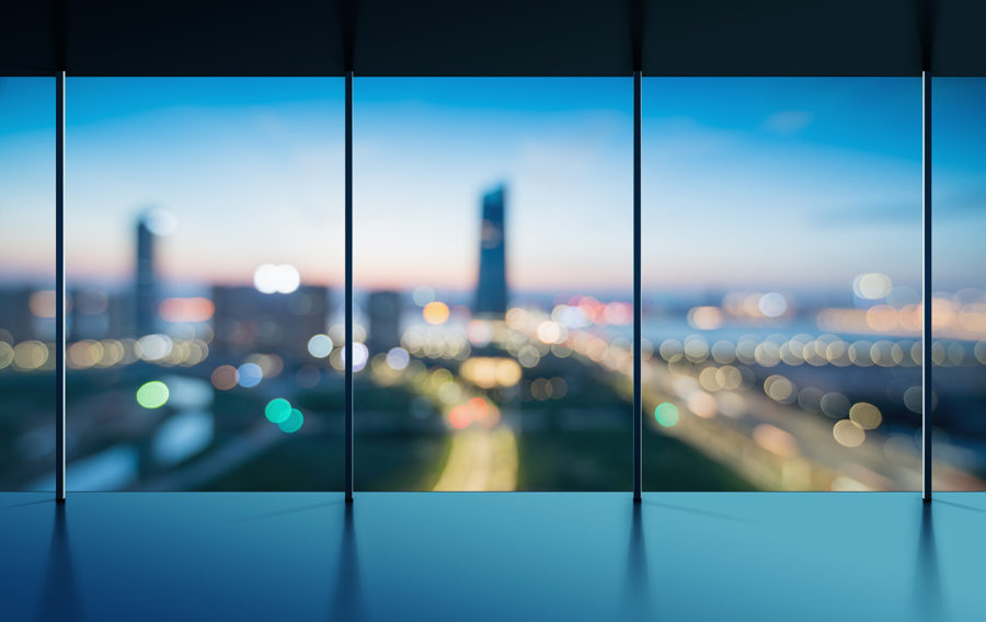 Blurred view of city