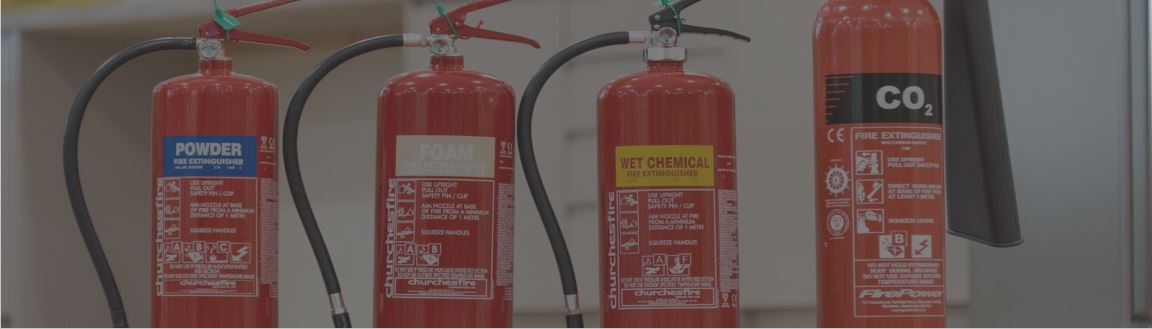 Powder, foam, wet chemical, and CO2 fire extinguishers